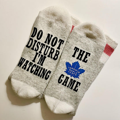 Watching The Hockey Game Novelty Socks - Lavish & Glamourous Designs