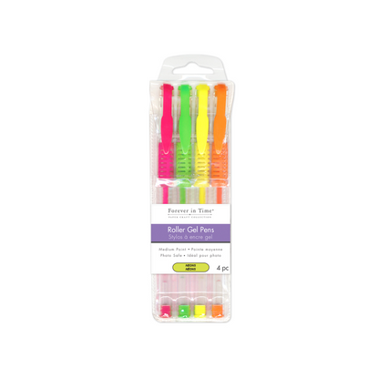 4 Pack Gel Pens | Neons - Lavish & Glamourous Designs