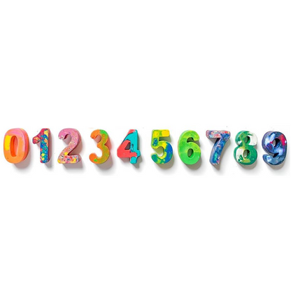 Birthday Number & Shapes Crayon Set - Lavish & Glamourous Designs