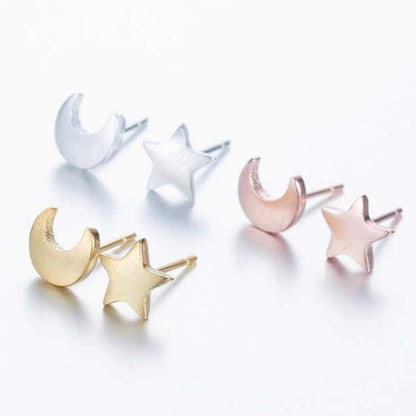 Moon & Star Studs