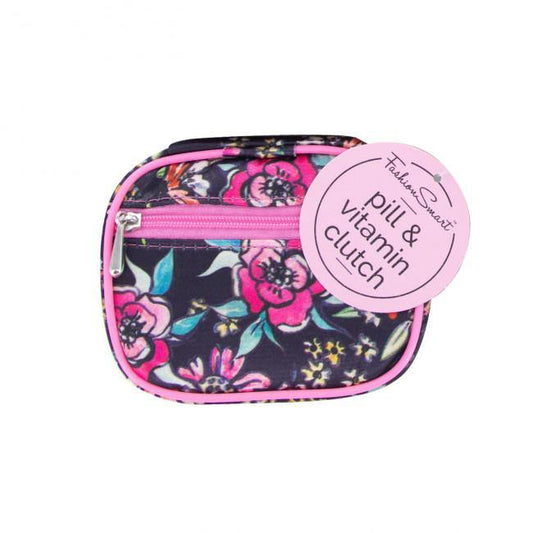 Ladies Pill & Vitamin Clutch | Floral Mix - Lavish & Glamourous Designs