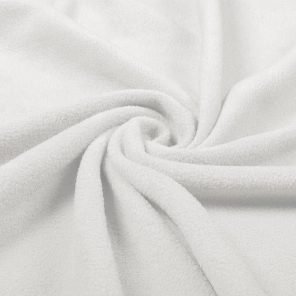 Custom White Polar Fleece Blanket | Green Trim - Lavish & Glamourous Designs