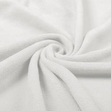 Load image into Gallery viewer, Custom White Polar Fleece Blanket | Green Trim - Lavish &amp; Glamourous Designs
