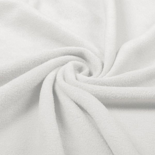 Custom White Polar Fleece Blanket | Navy Trim - Lavish & Glamourous Designs