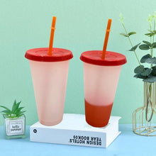 Load image into Gallery viewer, Clear Colour Change Tumblers with Straw - Lavish &amp; Glamourous Designs
