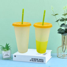 Load image into Gallery viewer, Clear Colour Change Tumblers with Straw - Lavish &amp; Glamourous Designs
