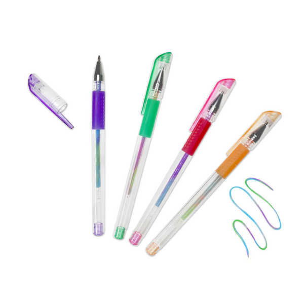 4 Pack Gel Pens | Rainbow Mix - Lavish & Glamourous Designs