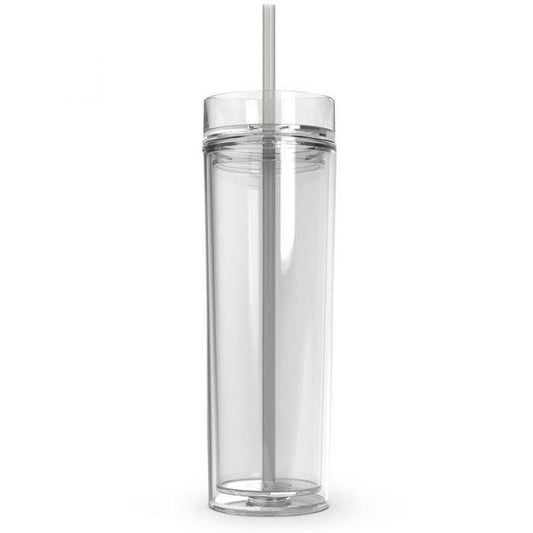 Clear Tumbler with Straw - Lavish & Glamourous Designs