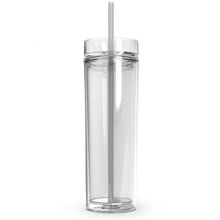 Load image into Gallery viewer, Clear Tumbler with Straw - Lavish &amp; Glamourous Designs
