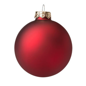 Glass Ornament | Red 80mm - Lavish & Glamourous Designs