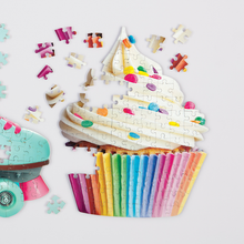 Load image into Gallery viewer, You&#39;re Sweet Cupcake 100 Piece Mini Shaped Puzzle - Lavish &amp; Glamourous Designs
